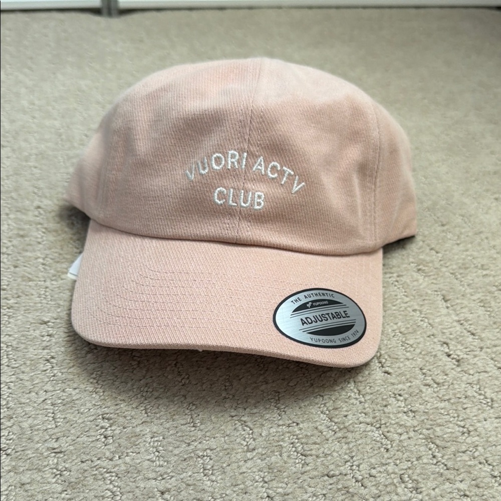 Vuori Pale Pink Dad Cap with Embroidered Logo